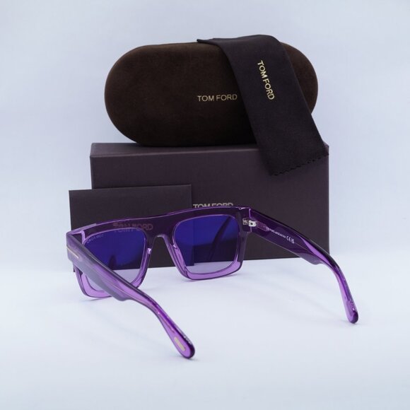 Tom Ford FT0711 81Y Fausto Square Sunglasses - Violet